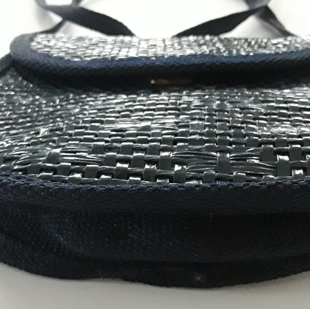 Rodolfo Navy Braided Crossbody Purse - Picture 4 of 8
